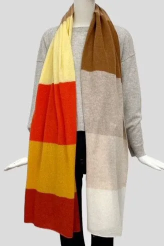 100% Cashmere Color Blocked Shawl