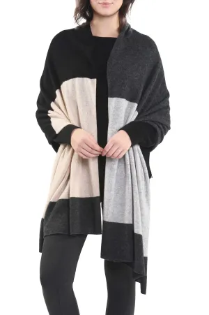 100% Cashmere Color Blocked Shawl