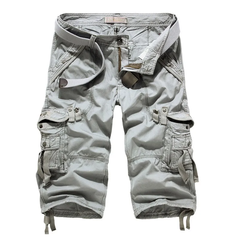 2021 New Cargo Shorts Men Casual Workout Military Men's Shorts Multi-pocke Short Pants Men