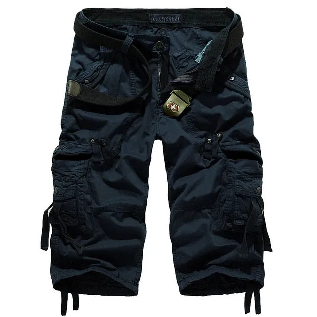 2021 New Cargo Shorts Men Casual Workout Military Men's Shorts Multi-pocke Short Pants Men