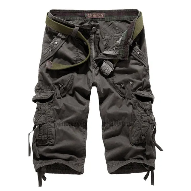2021 New Cargo Shorts Men Casual Workout Military Men's Shorts Multi-pocke Short Pants Men