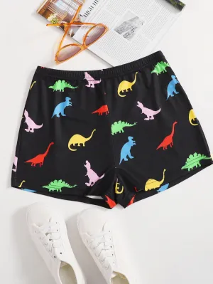 Casual Animal Natural Women Shorts