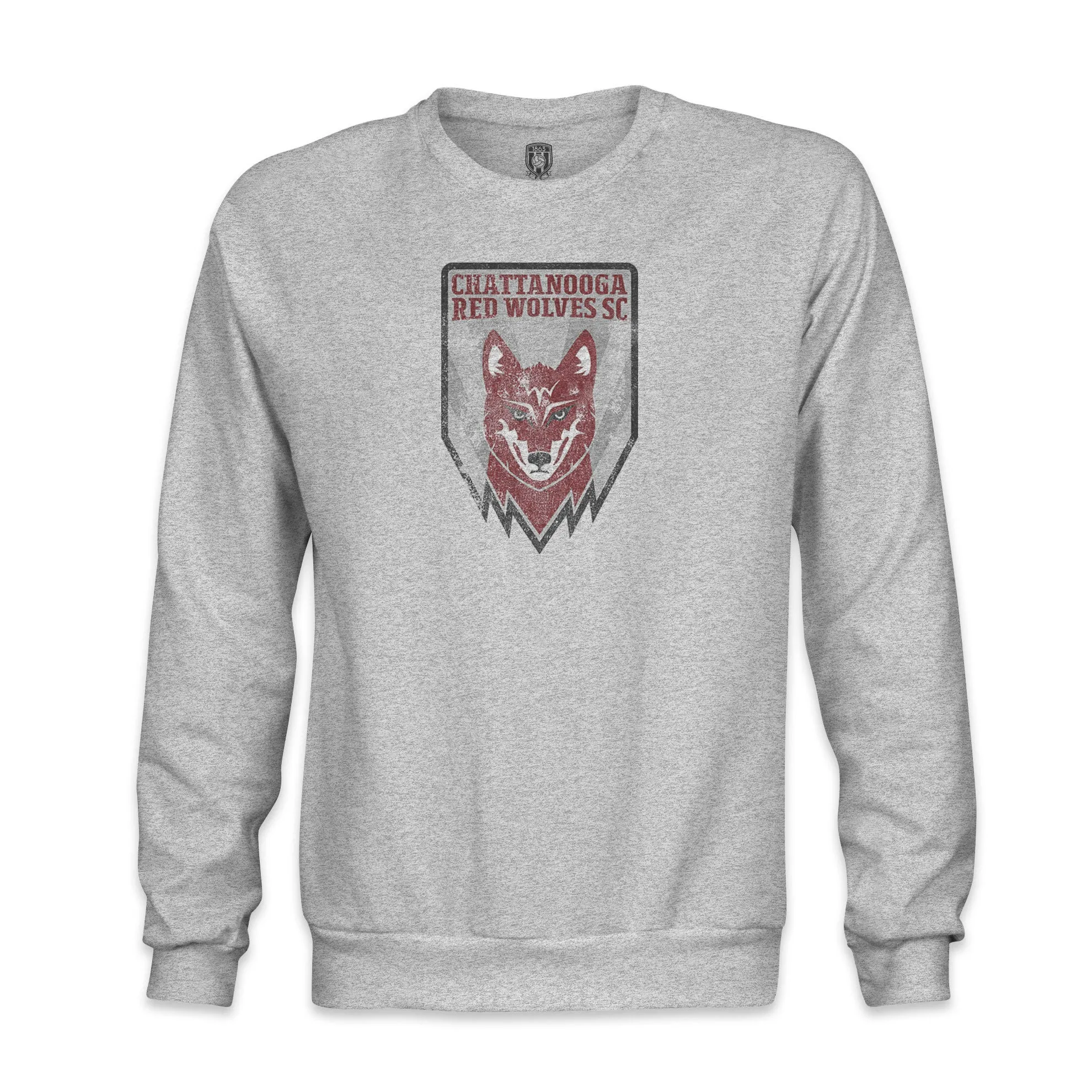 Chattanooga Red Wolves SC Color Badge Crewneck Sweatshirt - Grey