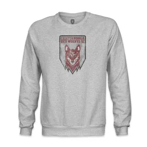 Chattanooga Red Wolves SC Color Badge Crewneck Sweatshirt - Grey