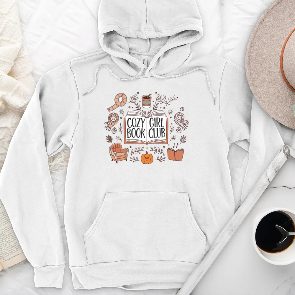 cozy girl book club premium hoodie sweatshirt
