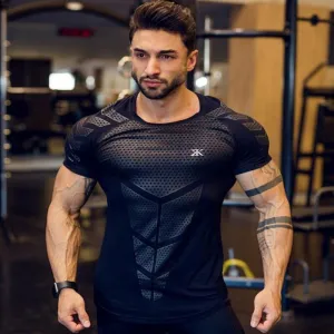 Gym Shirt Sport T Shirt Men Fitness Running Shirts Quick Dry