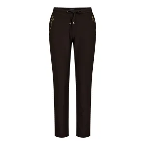 HENNE-ZIP-PANTS - COFFEE BEAN