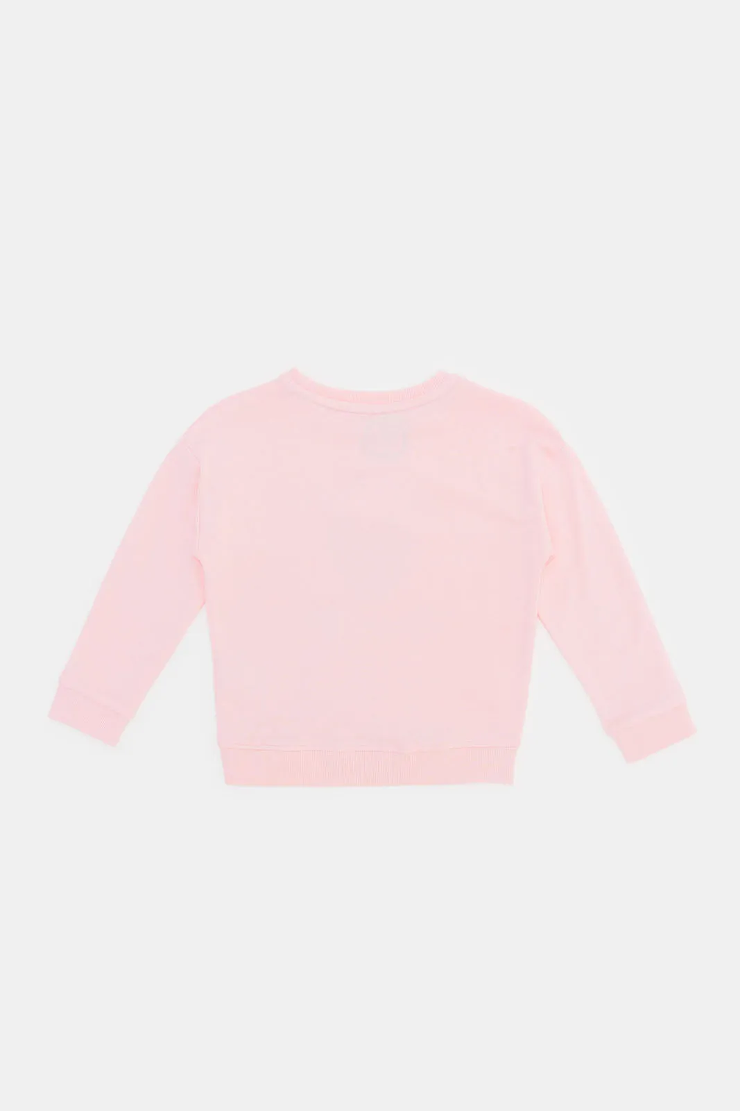 Infant Girls Pink Placement Print Sweatshirt
