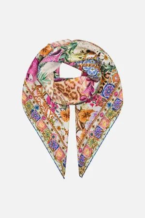 LARGE SQUARE SCARF FLOWERS OF NEPTUNE