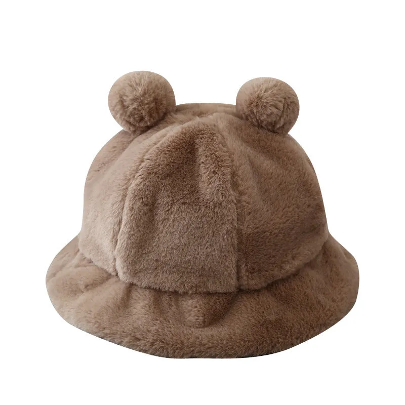 Leopard Fur Hat Fall/Winter Warm Fisherman Hat