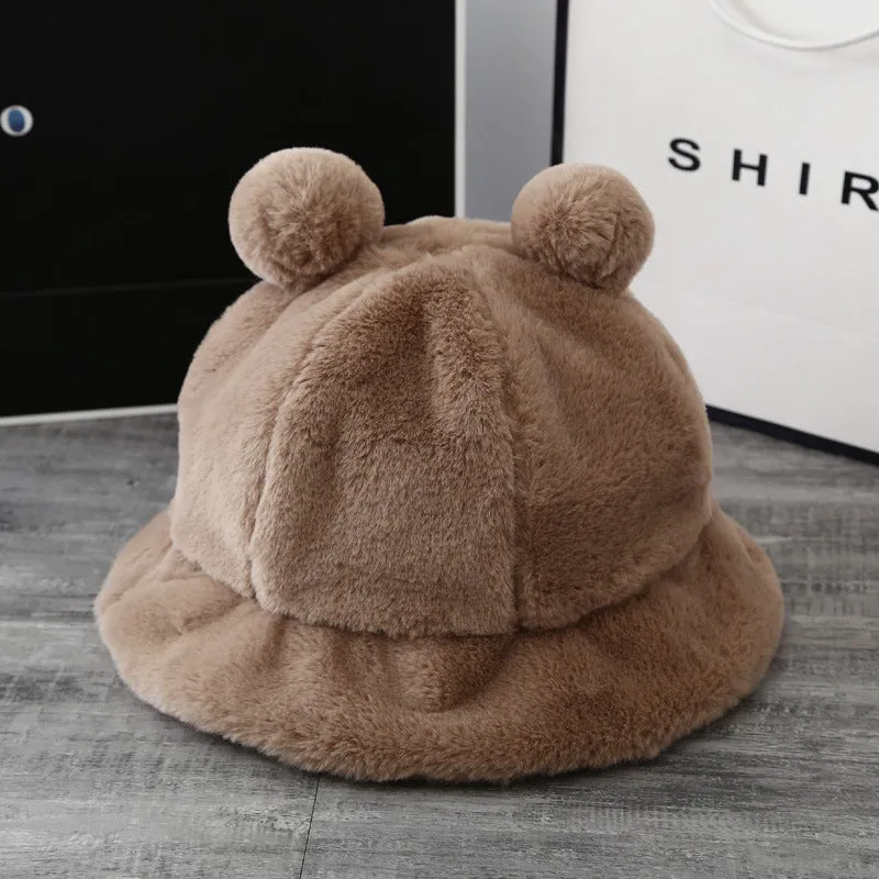 Leopard Fur Hat Fall/Winter Warm Fisherman Hat