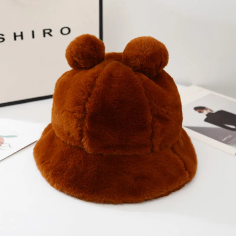Leopard Fur Hat Fall/Winter Warm Fisherman Hat