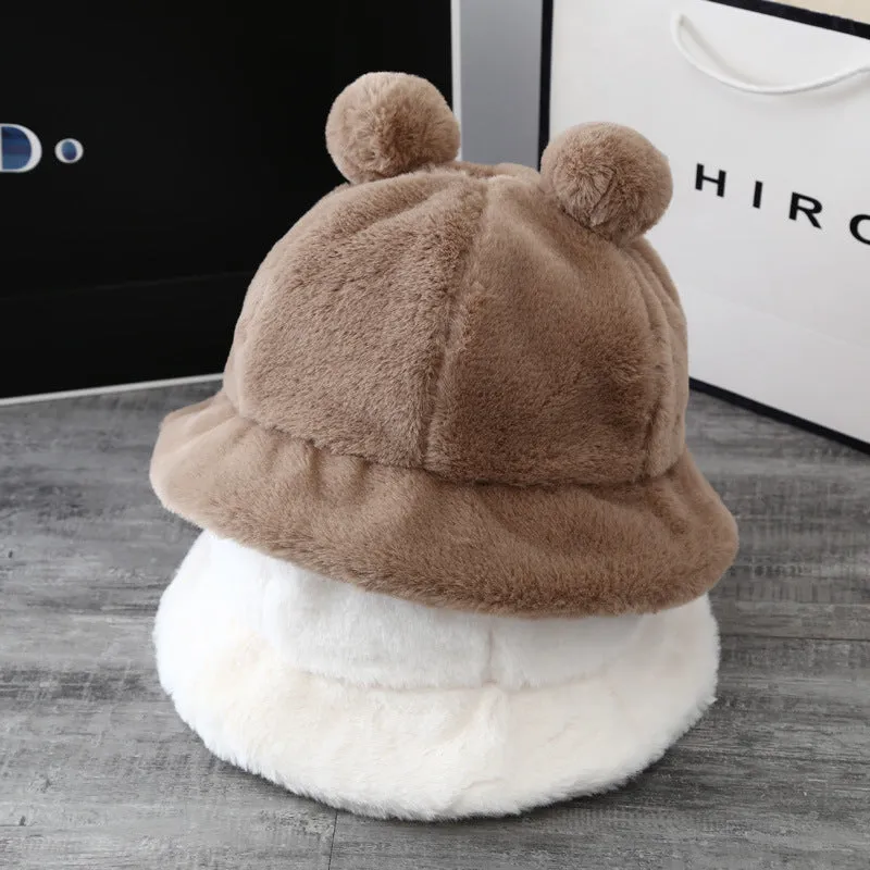 Leopard Fur Hat Fall/Winter Warm Fisherman Hat