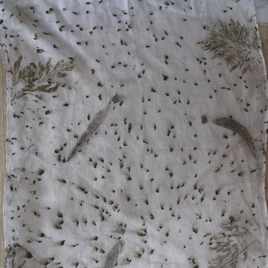 Mari Gold flower eco print scarf