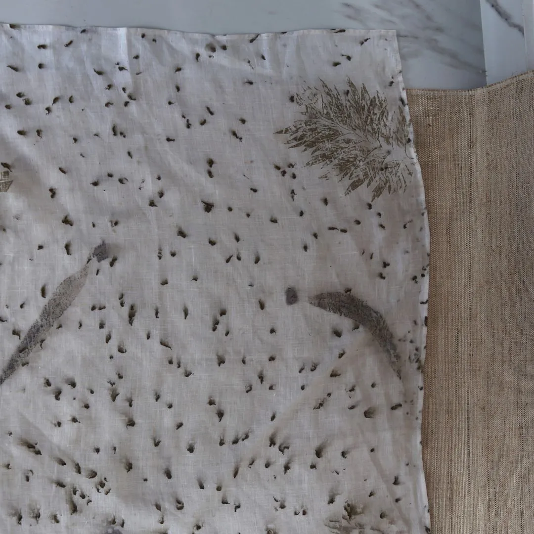Mari Gold flower eco print scarf