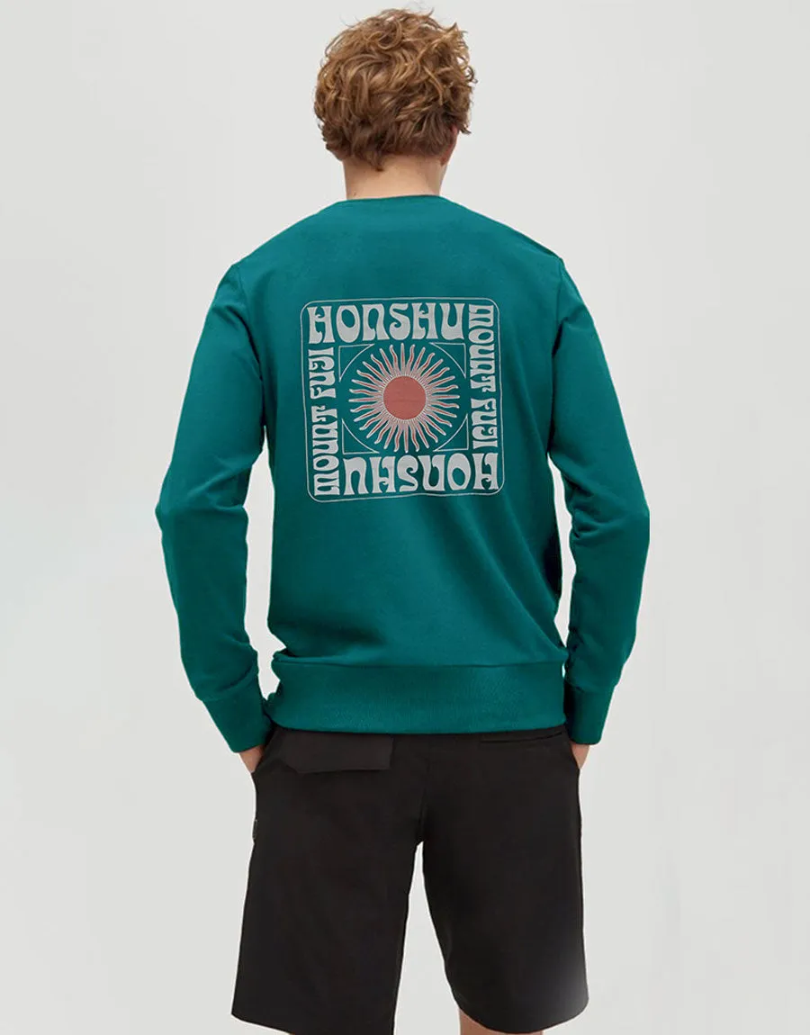Men's Fleece Sweatshirt- Teal