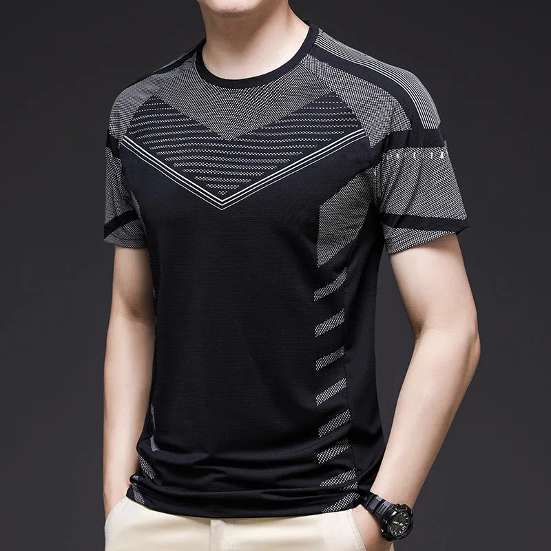 Men's Loose Thin Breathable Solid Color T-shirt - GlamzLife
