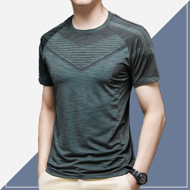 Men's Loose Thin Breathable Solid Color T-shirt - GlamzLife