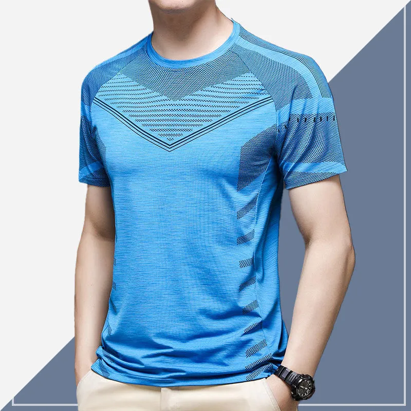 Men's Loose Thin Breathable Solid Color T-shirt - GlamzLife
