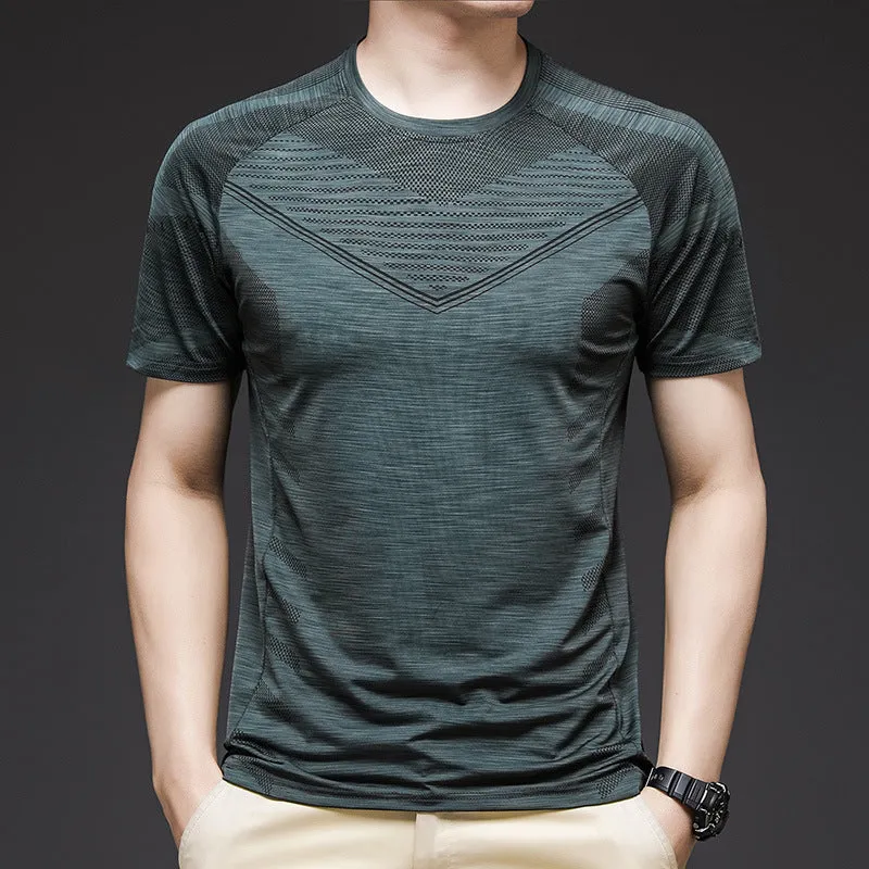 Men's Loose Thin Breathable Solid Color T-shirt - GlamzLife