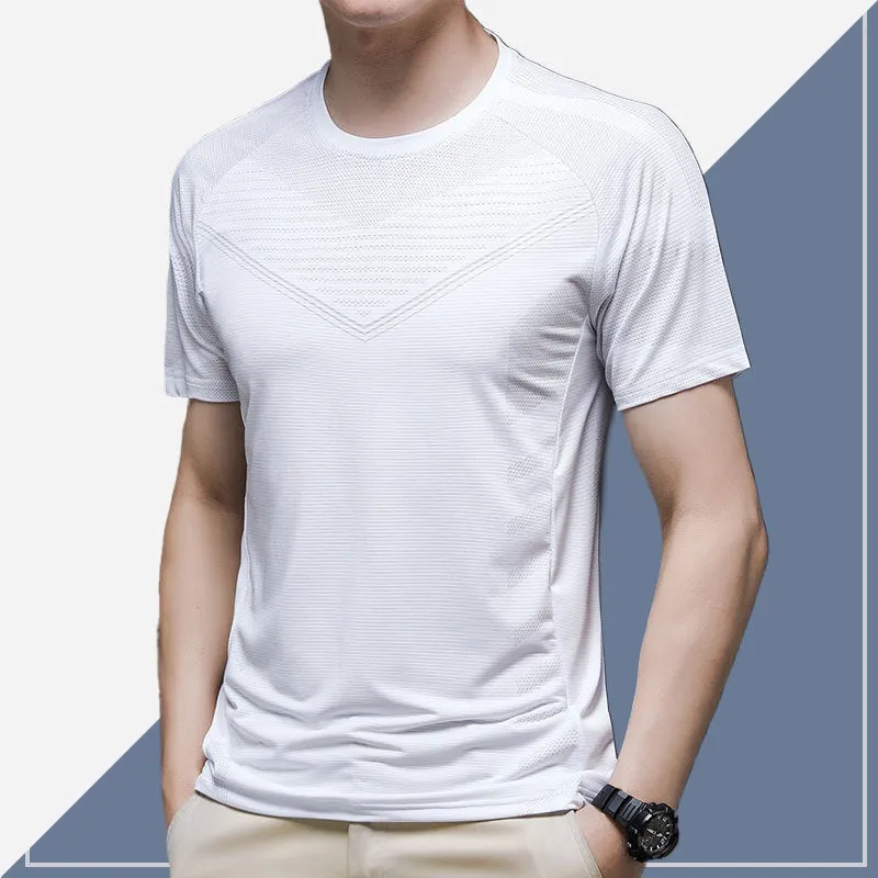 Men's Loose Thin Breathable Solid Color T-shirt - GlamzLife