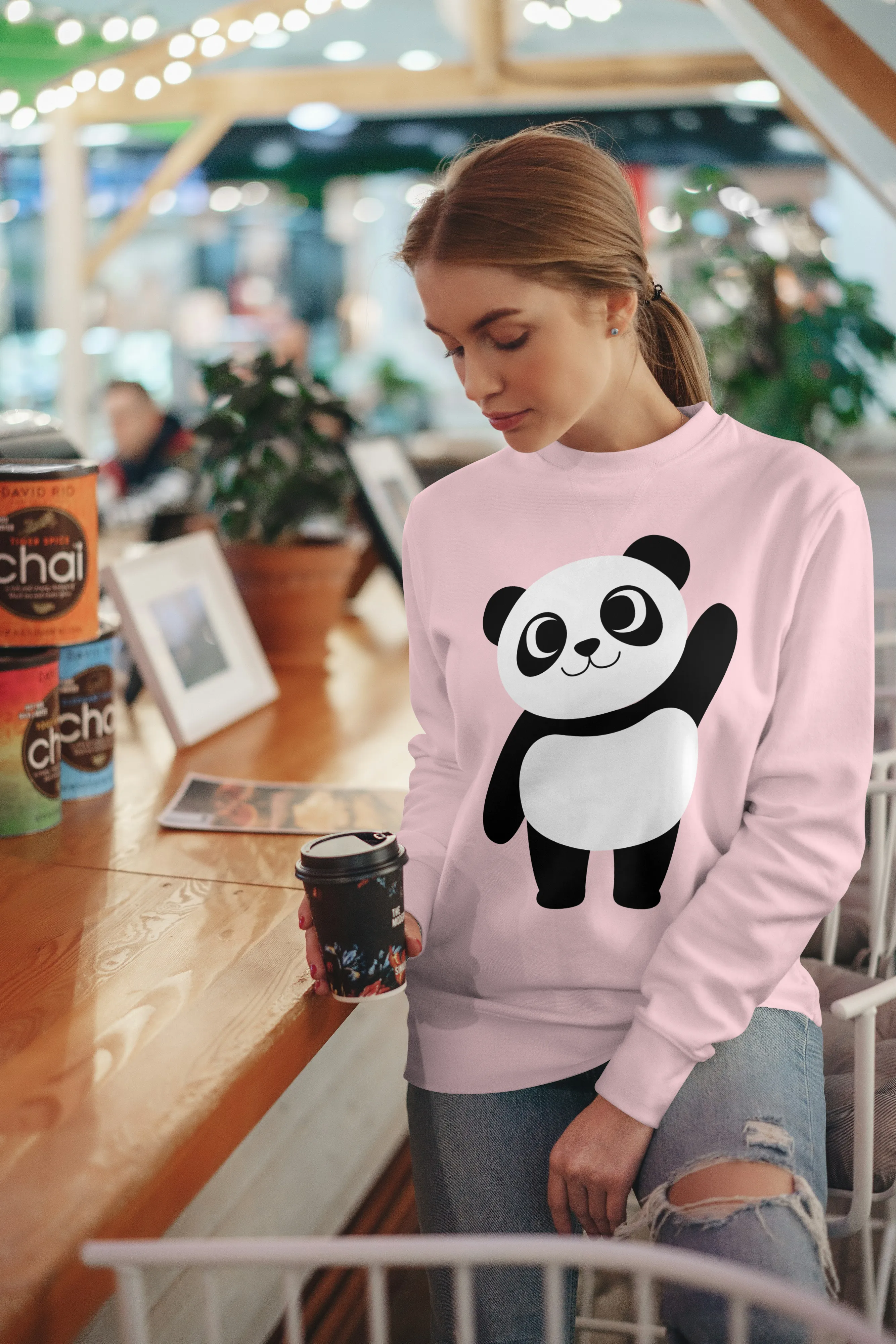 'Panda Bear' Sweatshirt for Women
