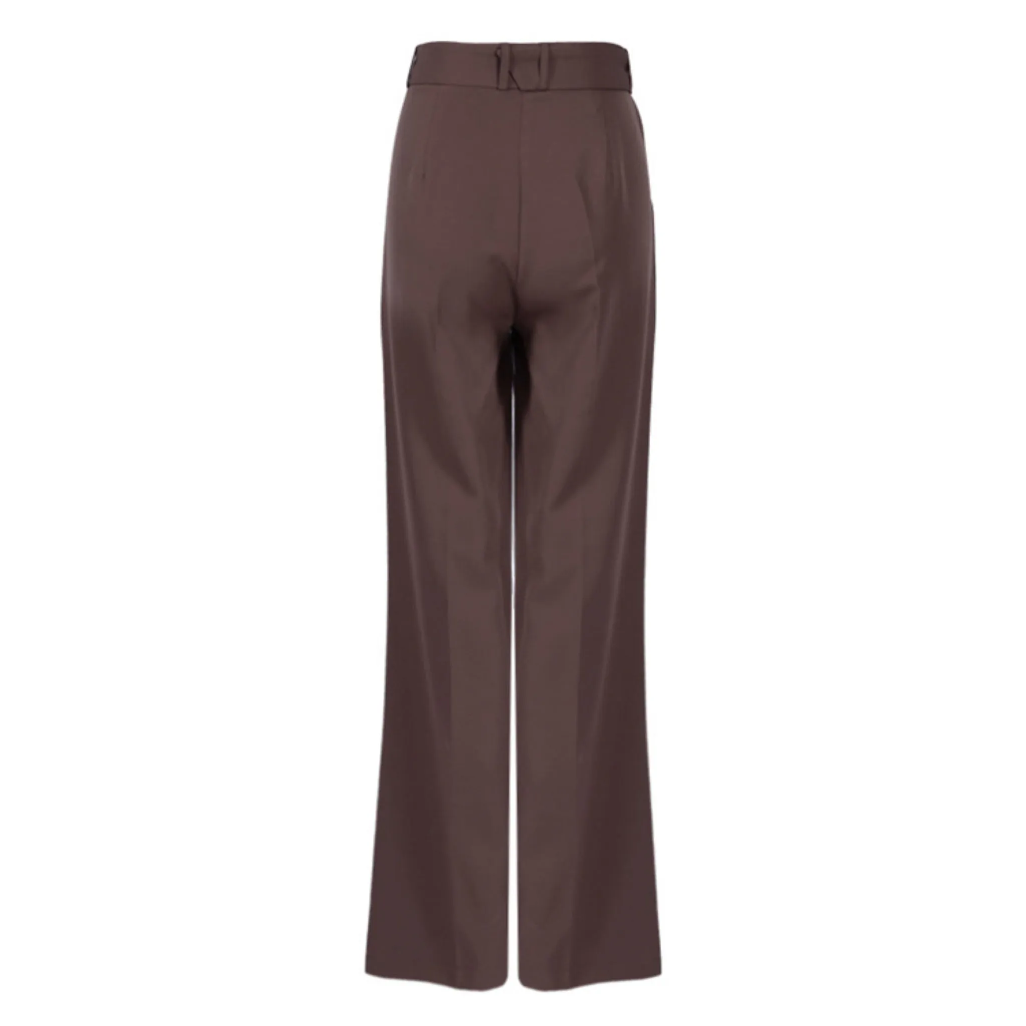 Pleated Wide Leg Belted Pants
