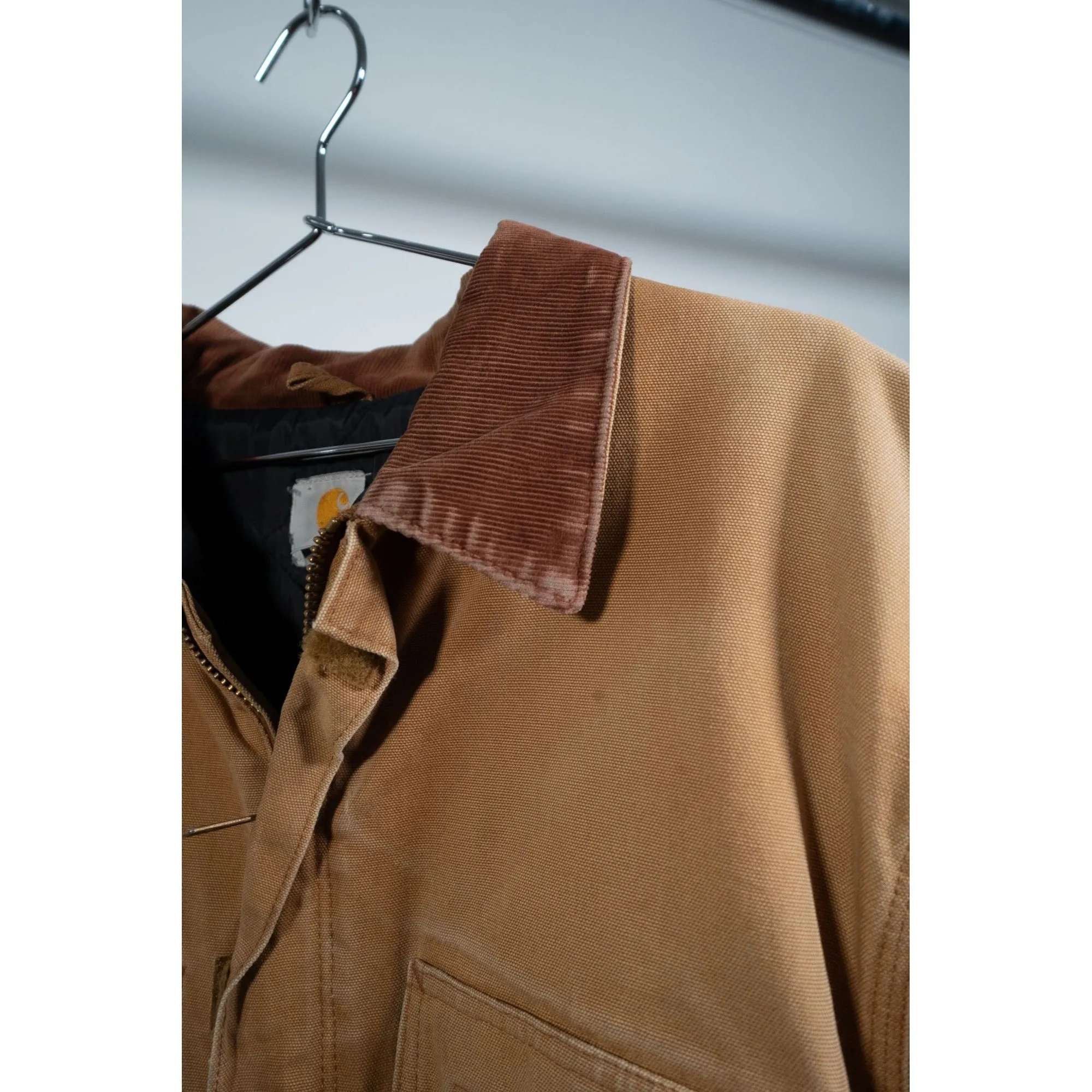 "Retail" Carhartt Quilt Lined Duck Canvas Insulated Traditional Coat Tan XL Men's
