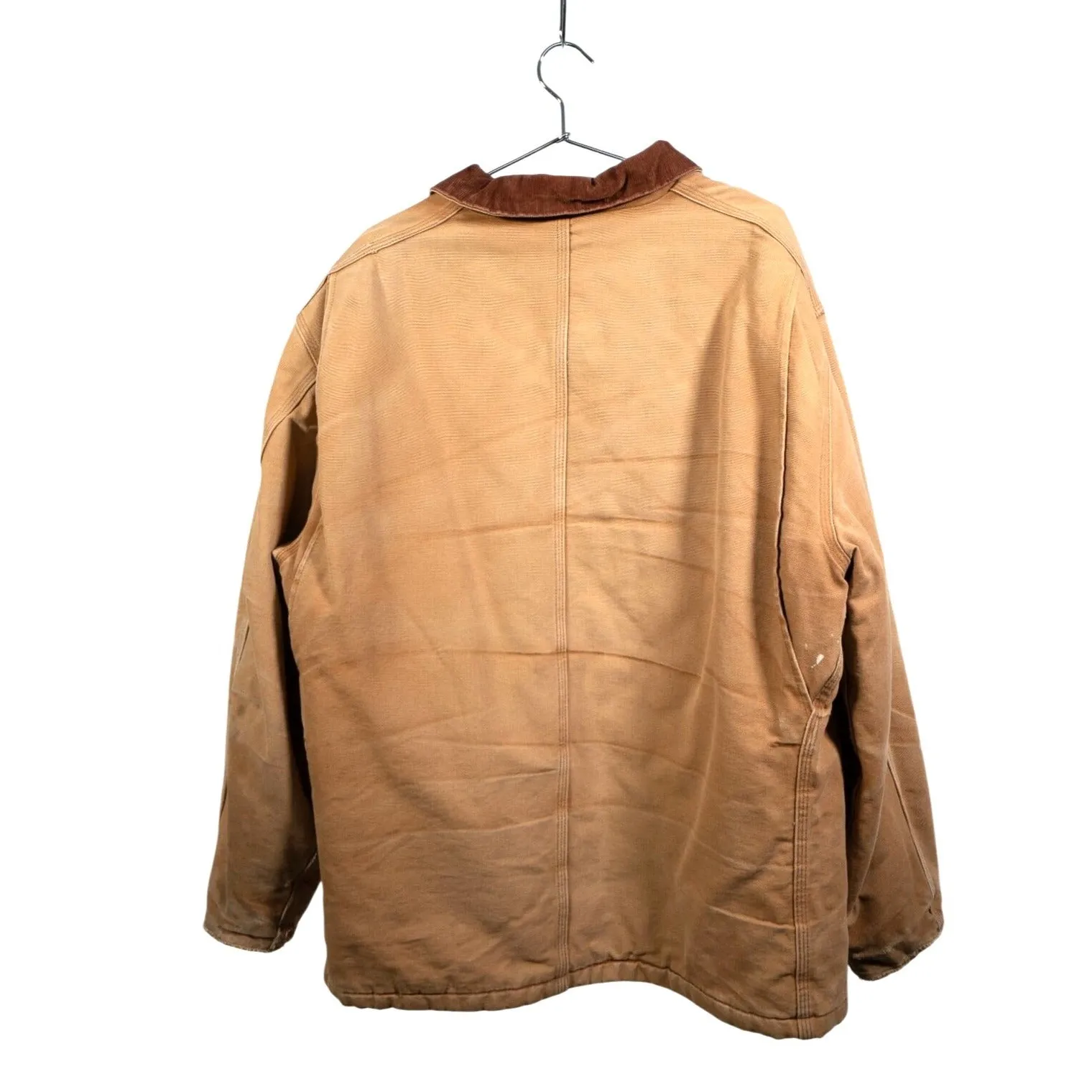 "Retail" Carhartt Quilt Lined Duck Canvas Insulated Traditional Coat Tan XL Men's