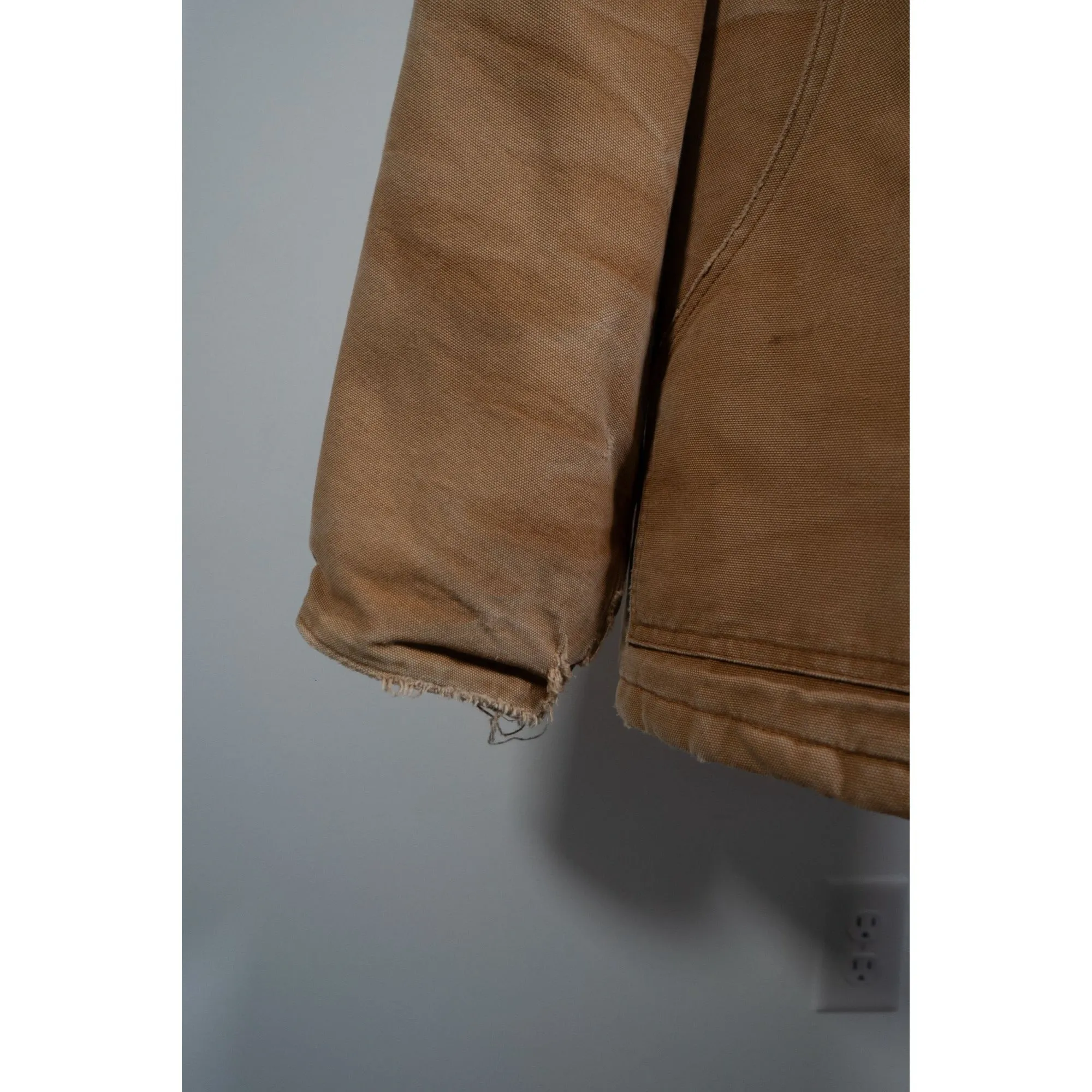 "Retail" Carhartt Quilt Lined Duck Canvas Insulated Traditional Coat Tan XL Men's
