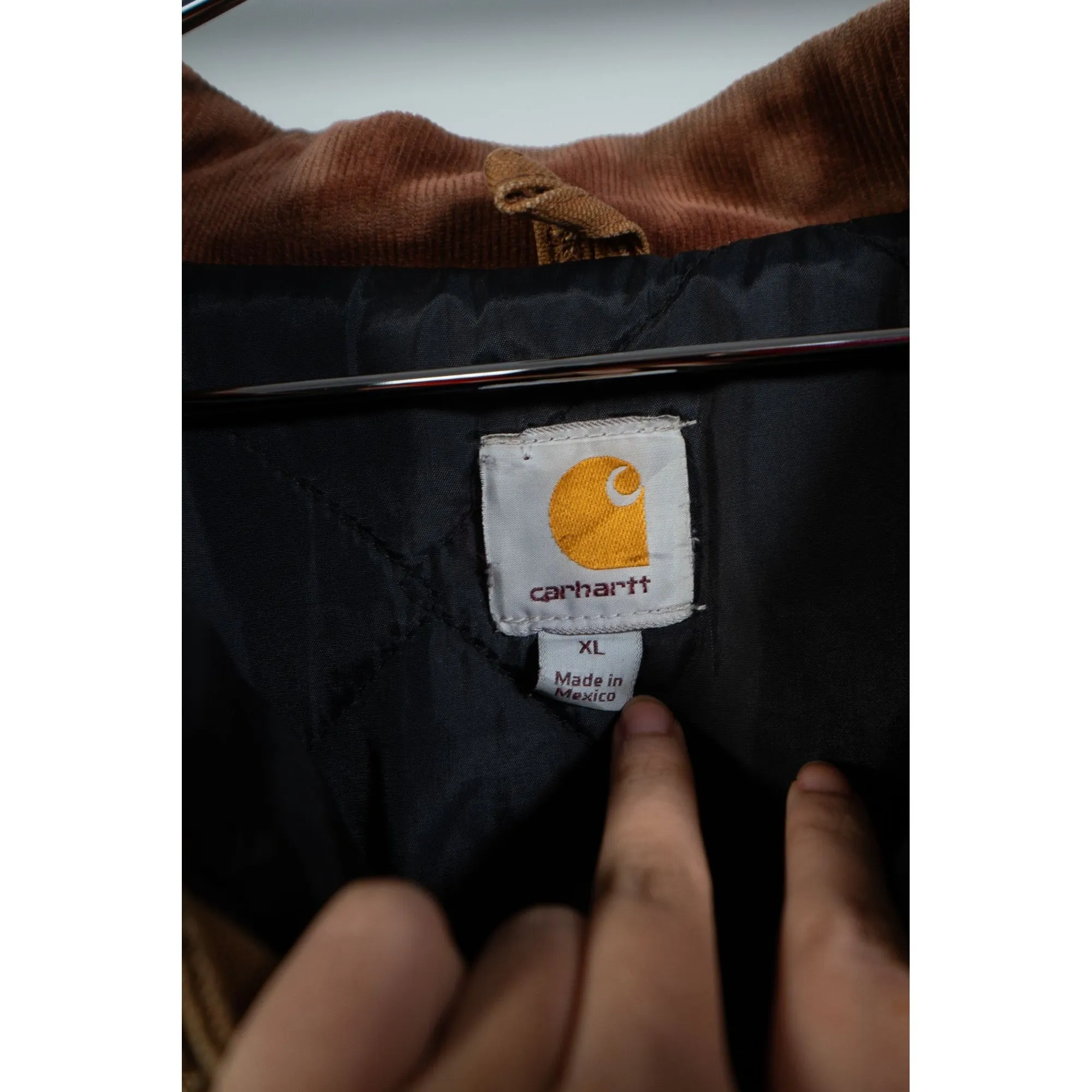 "Retail" Carhartt Quilt Lined Duck Canvas Insulated Traditional Coat Tan XL Men's