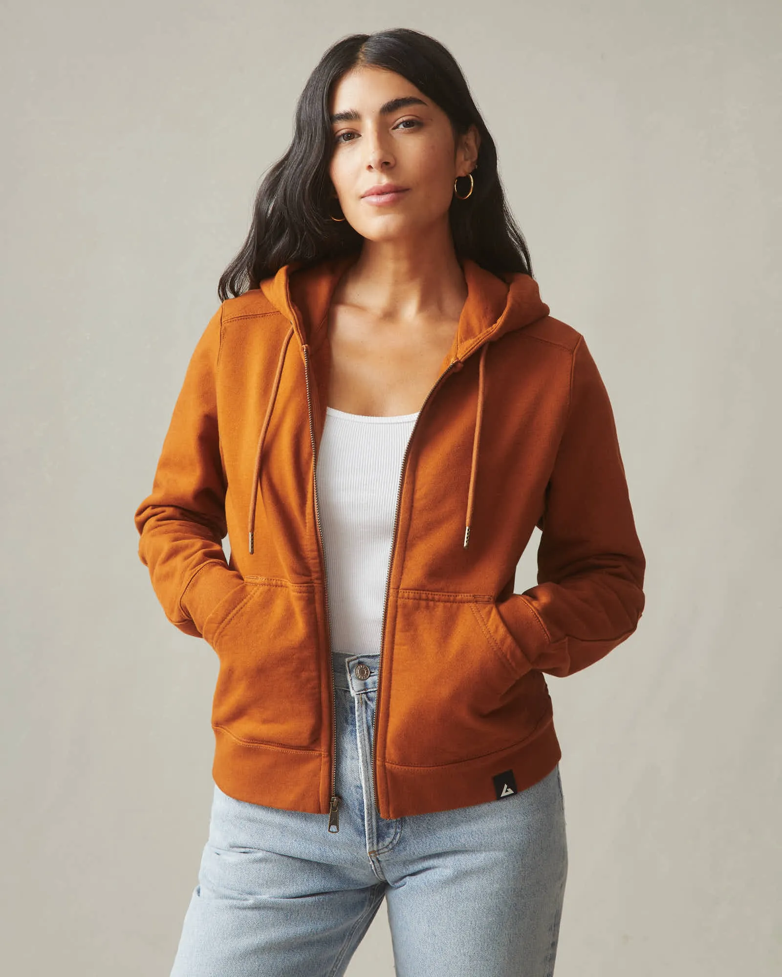 Relaxed Classic Full Zip - Caramel Cafe