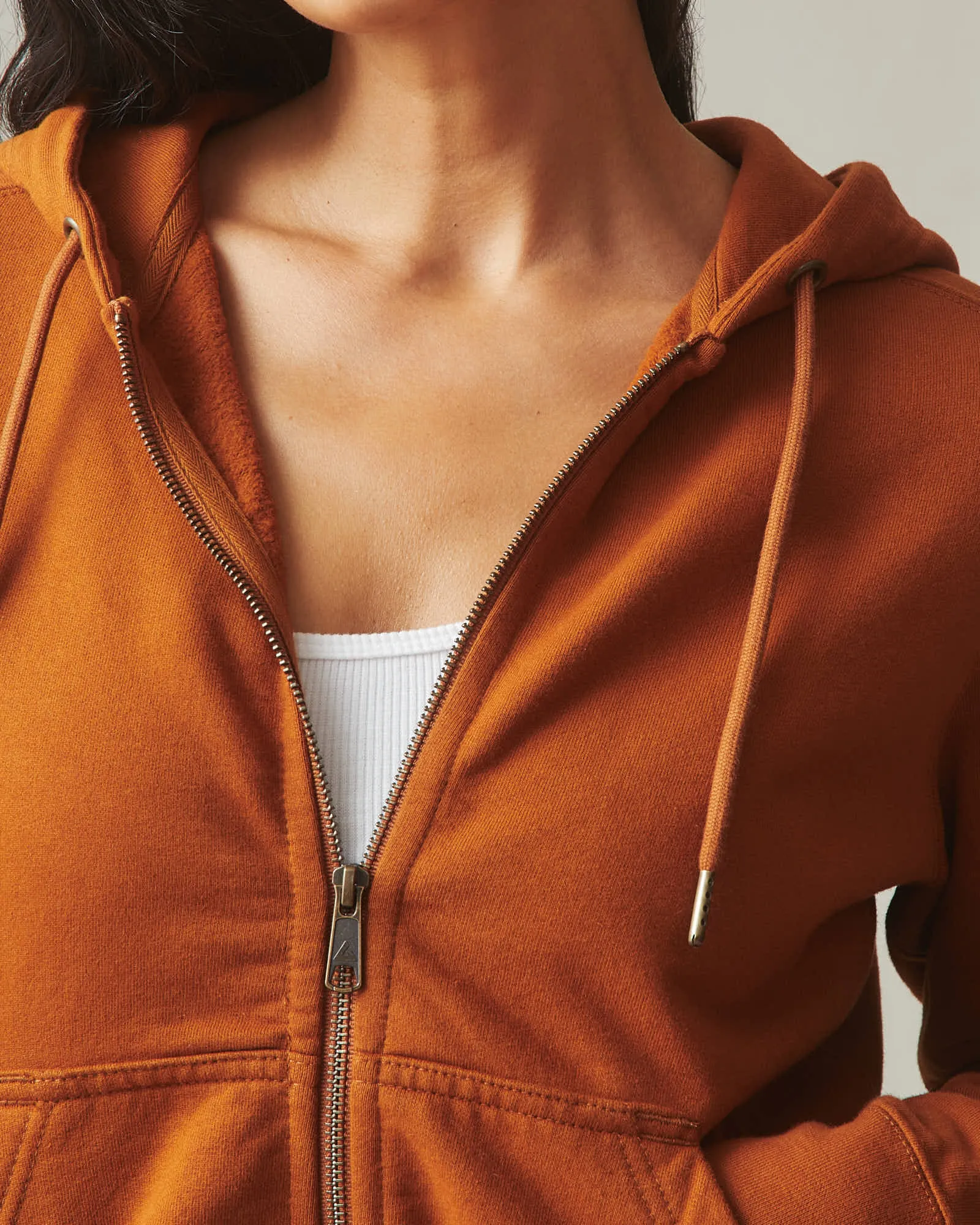 Relaxed Classic Full Zip - Caramel Cafe