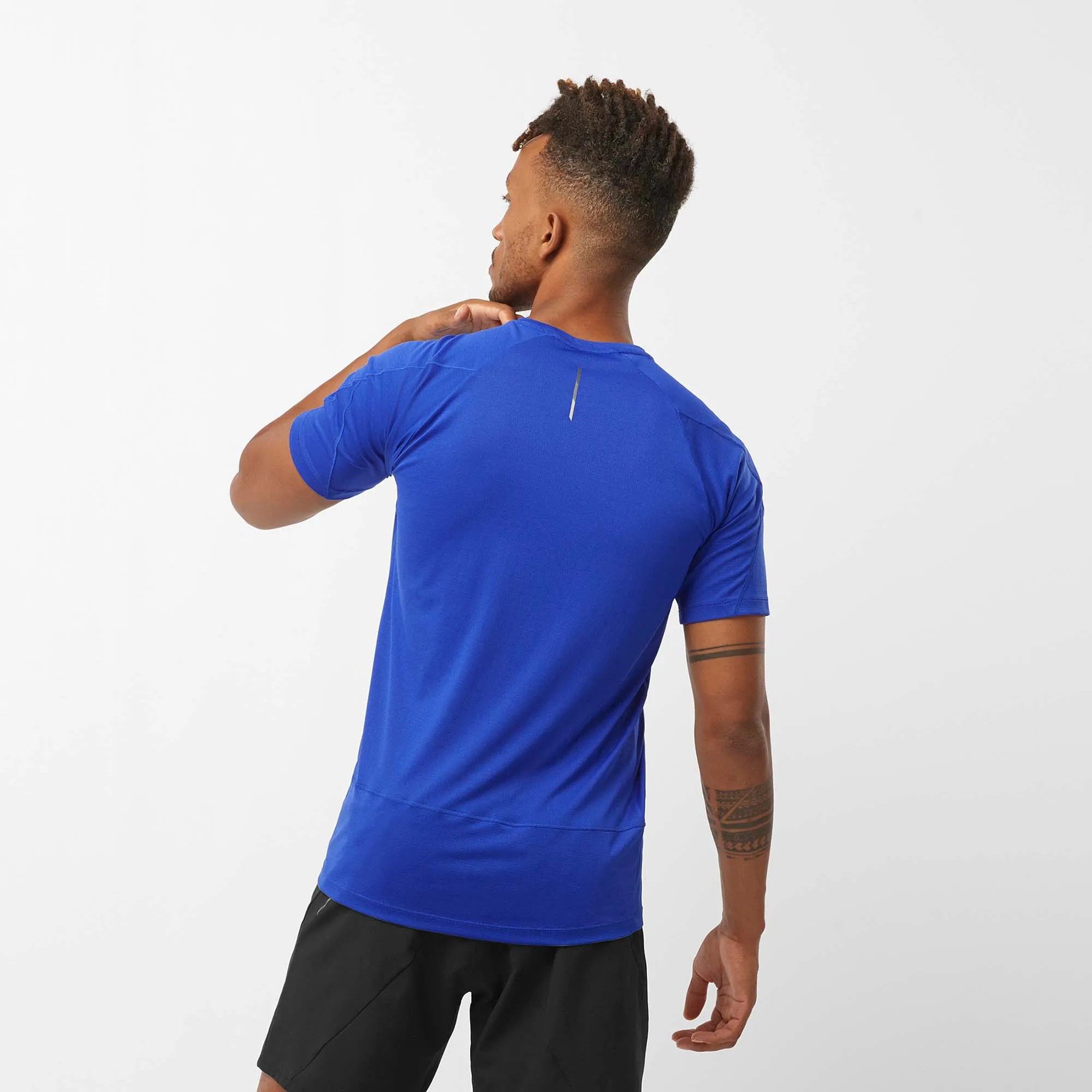 Salomon | Men's Cross Run Short Sleeve T-Shirt - Surf The Web