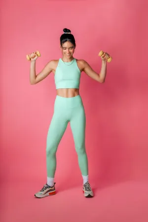 SEAMLESS BUTTER SOFT MINT GREEN LEGGING