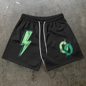 Trendy Lightning Pattern Casual Shorts