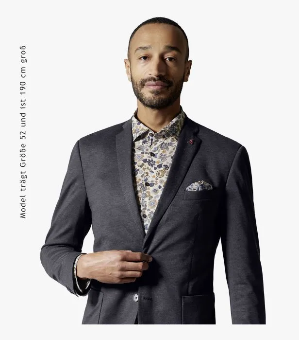 Venti Men's Leisure Jersey Blazer - Navy