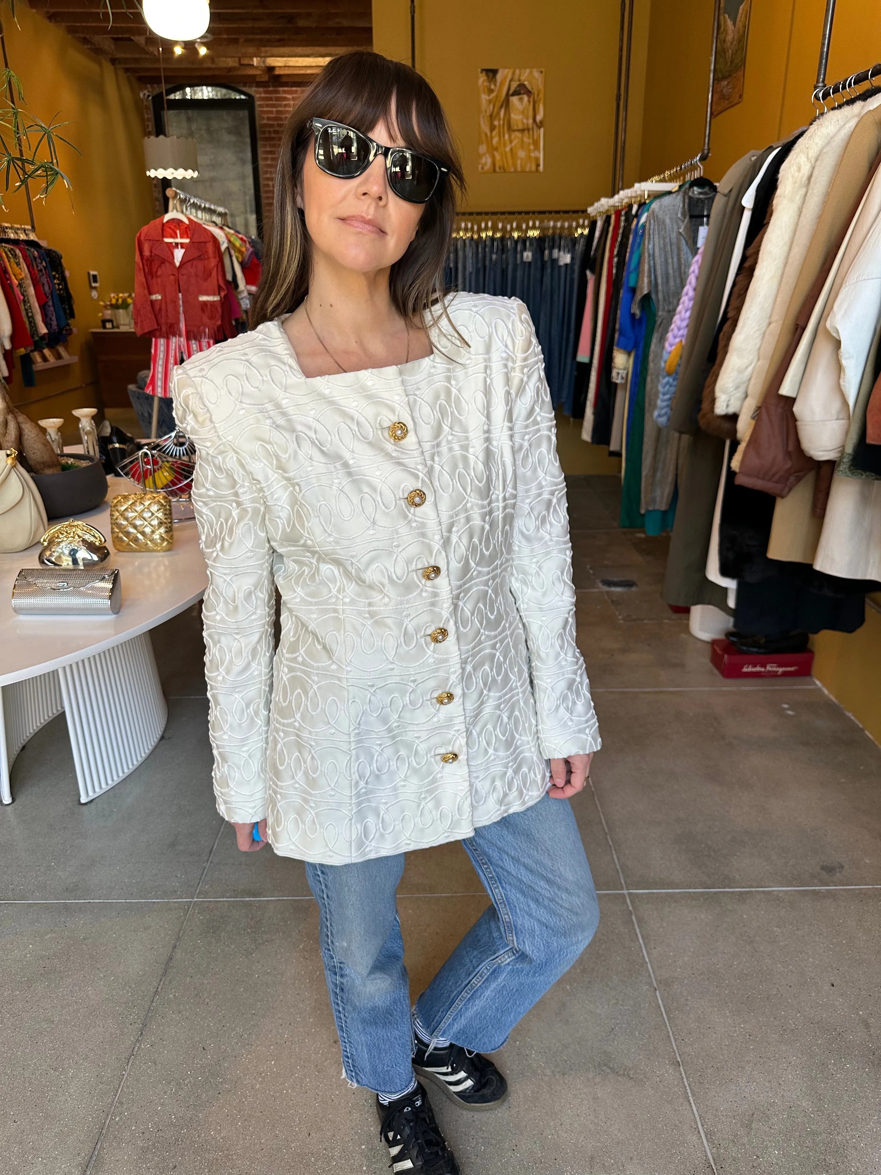 Victor Costa Embroidered Blazer