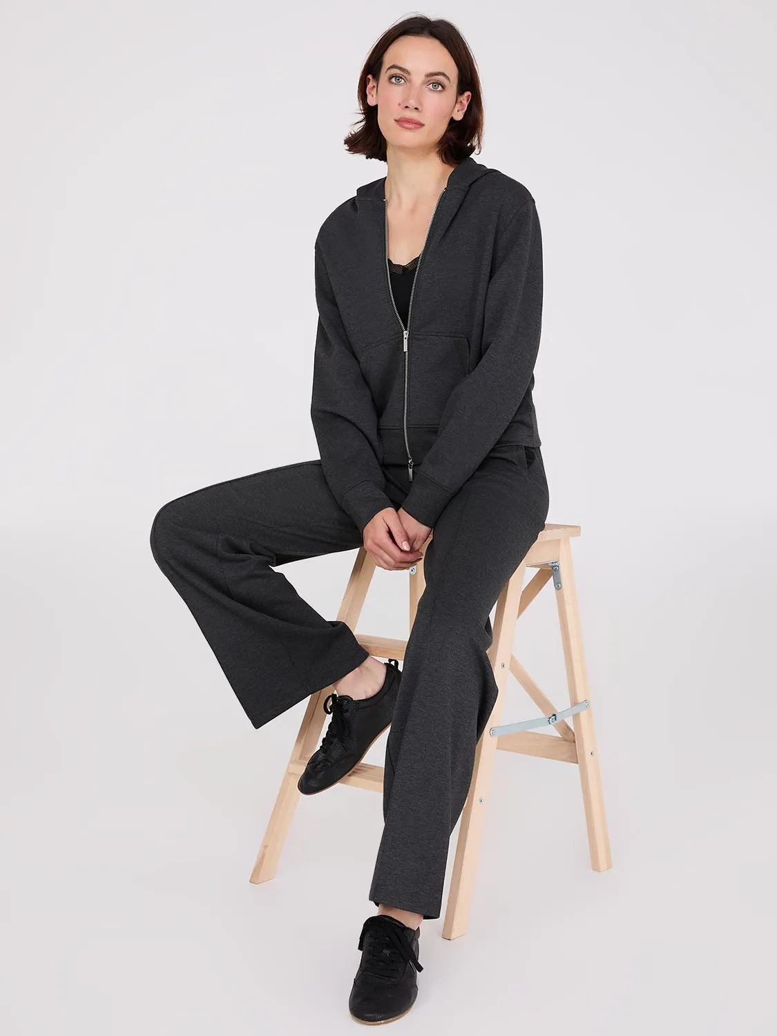 Wide-Leg Front Pintuck Pants