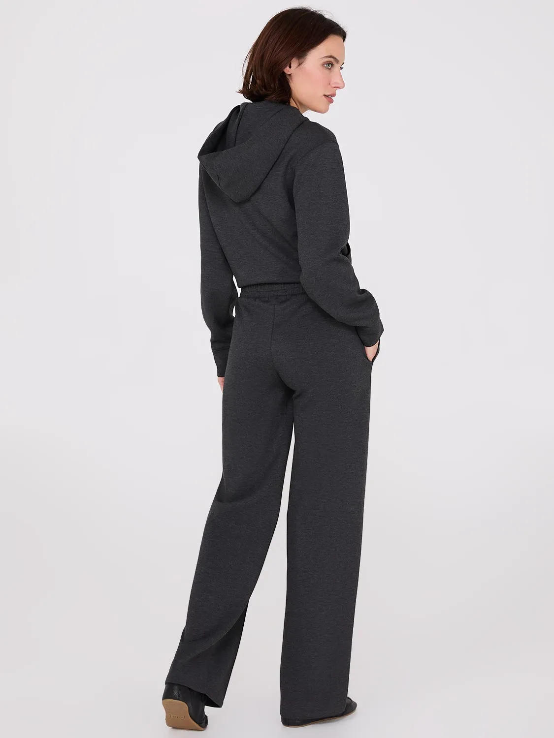 Wide-Leg Front Pintuck Pants
