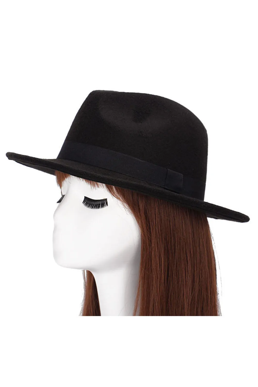 Women Ribbon Decorated Imitation Wool Warm Beret Hat - WBH93862