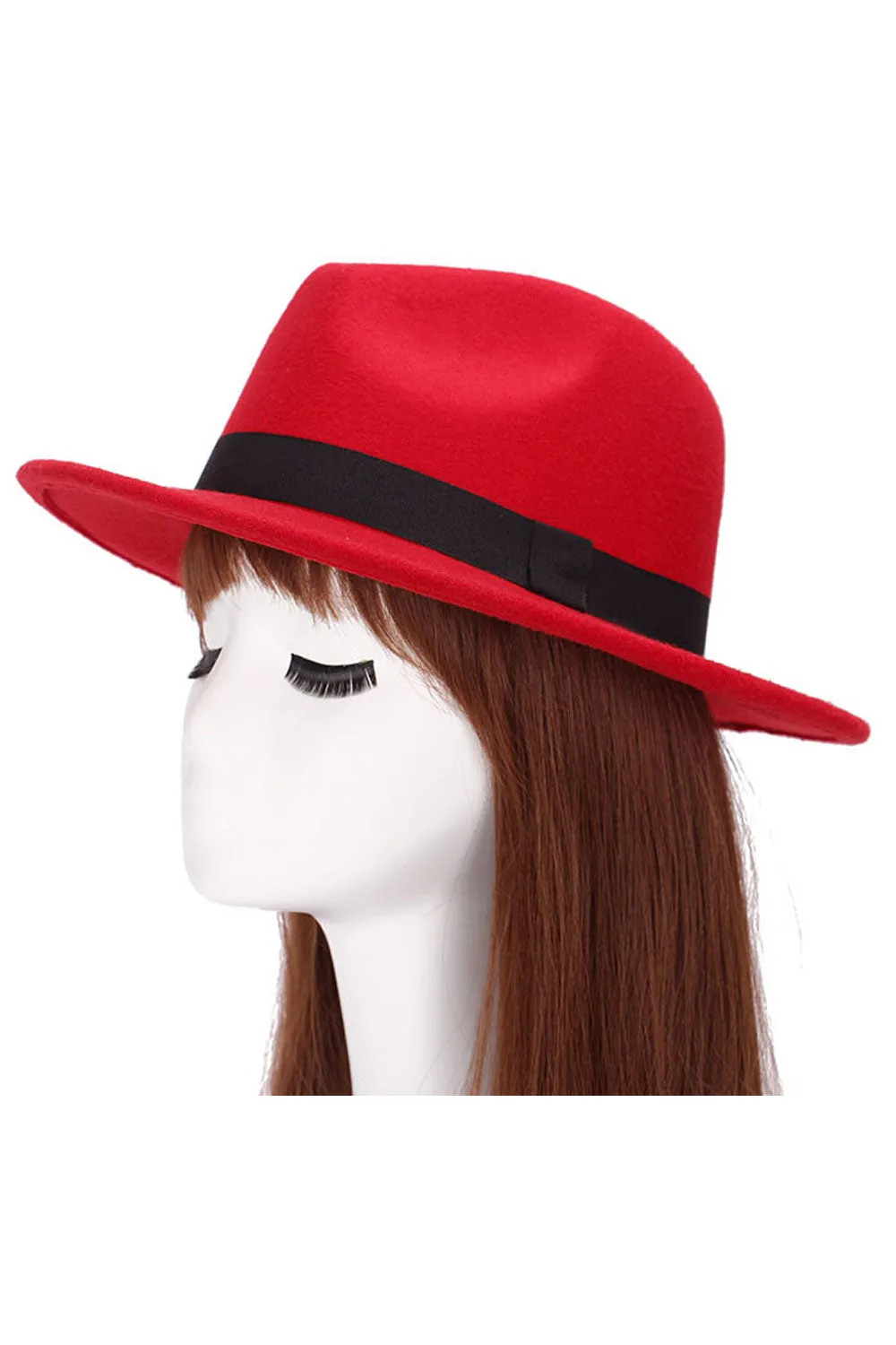 Women Ribbon Decorated Imitation Wool Warm Beret Hat - WBH93862