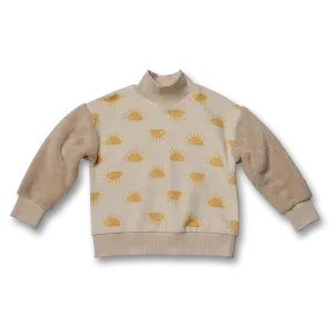 Yellow High Neck Sweatshirt